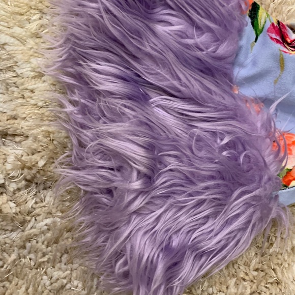 Custom Designer Floral Festival Fur Coat. - Picture 7 of 10